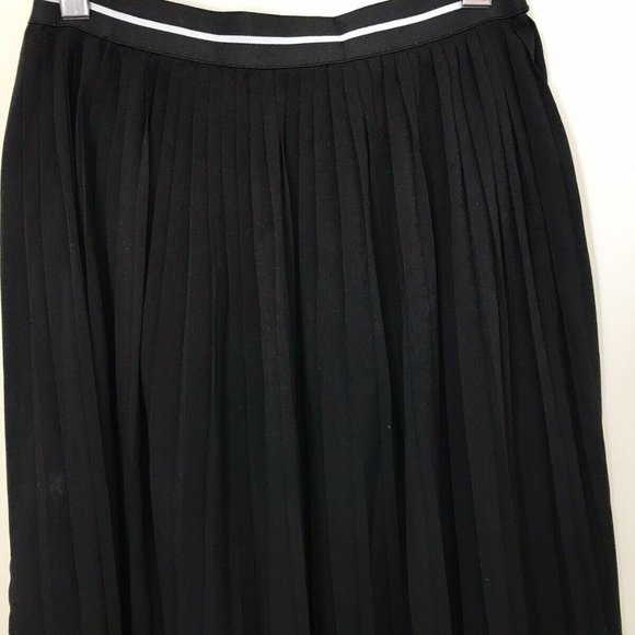 Olsen Europe Women’s Black Pleated Midi Skirt M-L/12 - Picture 2 of 4